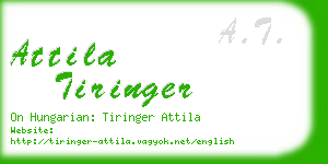 attila tiringer business card